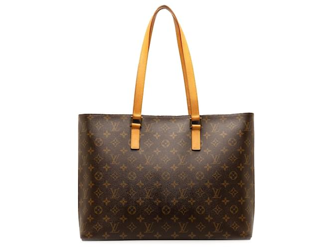 Louis Vuitton Brown Monogram Luco Leather Cloth  ref.1318854