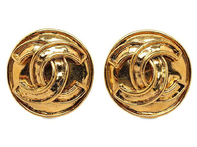 Chanel CC Clip On Earrings Metal Earrings in Good condition  ref.1318916