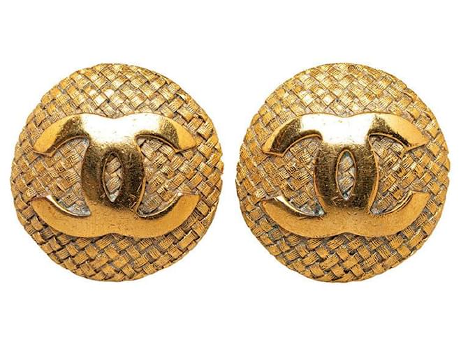 Chanel CC Clip On Earrings Metal  ref.1318937