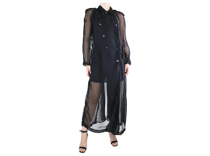Comme Des Garcons Black double-breasted sheer trench coat - size L  ref.1318971