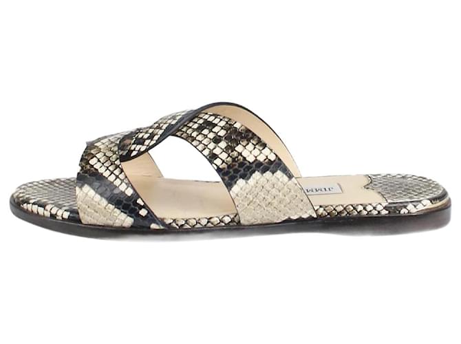 Jimmy Choo Multicolour Atia snakeskin sandals - size EU 37 Multiple colors Leather  ref.1318974