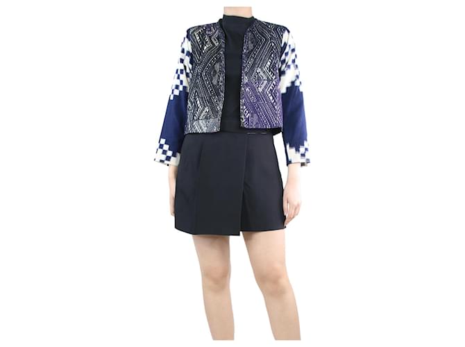 Dries Van Noten Blue embroidered patterned cotton jacket - size UK 10  ref.1318976
