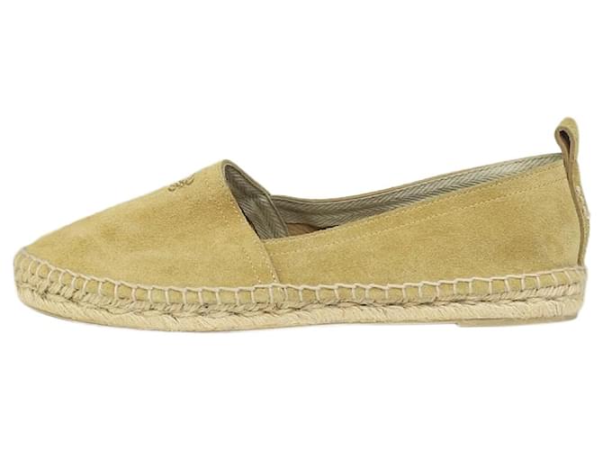Loewe Neutral espadrille suede flats with brand logo - size EU 41  ref.1318984