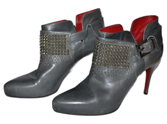 Cesare Paciotti ankle boots Grey Leather  ref.1318996