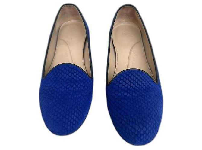 Chaussons Chatelles en daim bleu cuir Taille 37