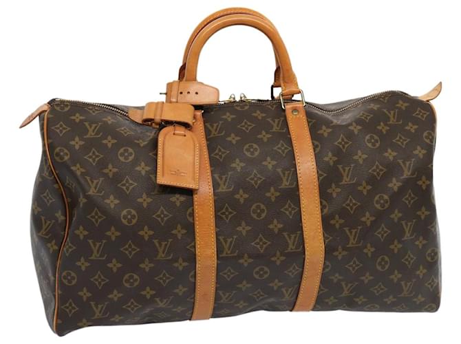 Louis Vuitton Monogram Keepall 50 Boston Bag M41426 LV Auth 68766 Cloth  ref.1319034