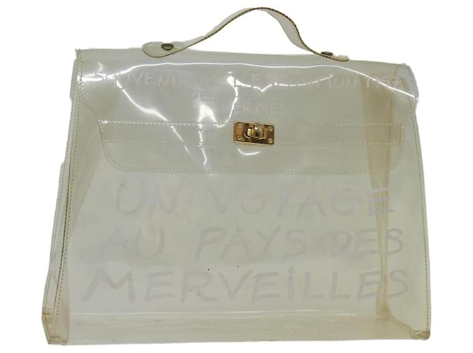 Hermès Bolsa de mão HERMES Vinil Kelly transparente vinil transparente 69325  ref.1319060