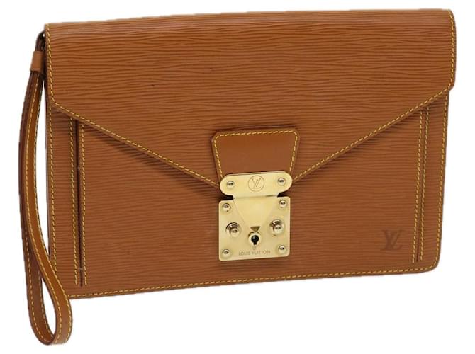 LOUIS VUITTON Epi Serie Dragonne Hand Bag Brown M52618 LV Auth ep3710 Leather  ref.1319113