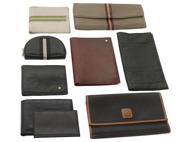 BALLY Wallet Leather 8Set Black Beige Red Auth bs12972  ref.1319142