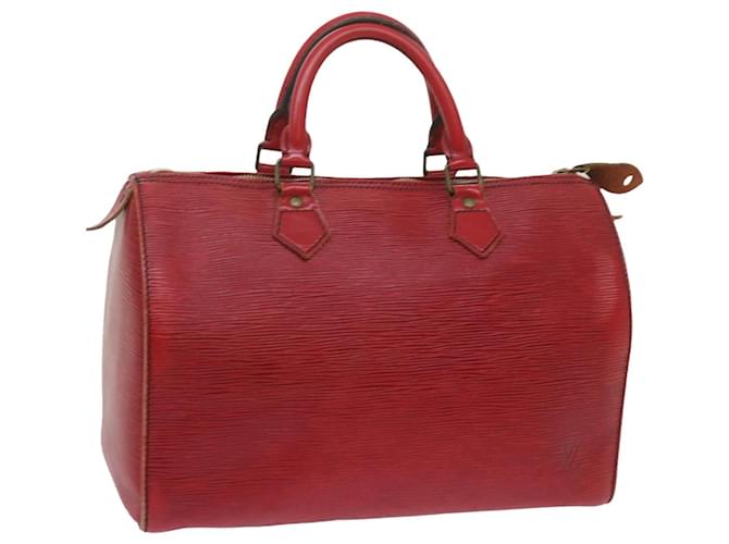 Louis Vuitton Epi Speedy 30 Hand Bag Castilian Red M43007 LV Auth 68483 Leather  ref.1319144