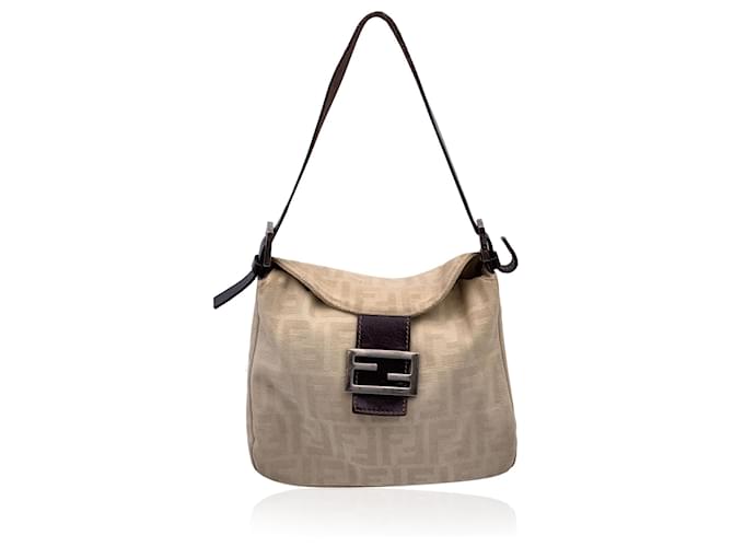 Fendi Shoulder Bag Mamma Baguette Beige Cloth  ref.1319206