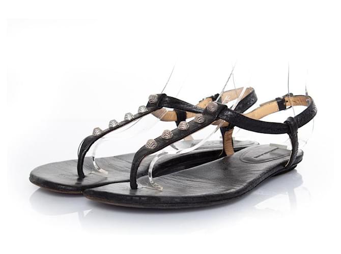 balenciaga, Gladiator sandals in black Leather  ref.1319281