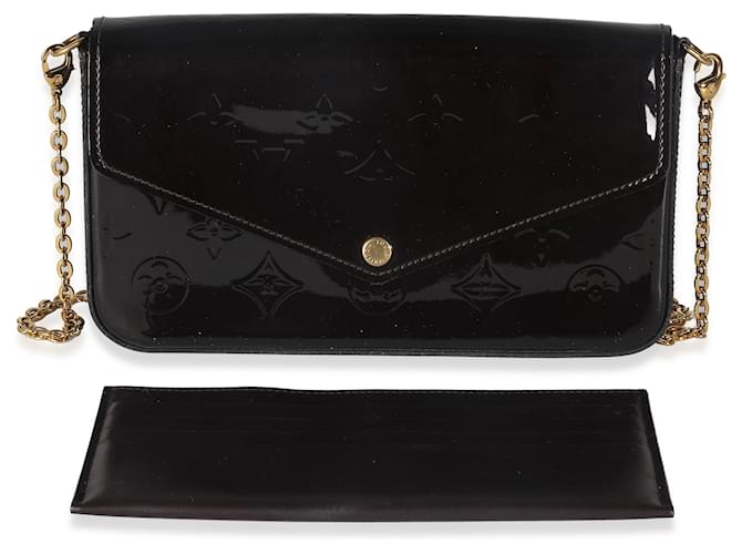 Louis Vuitton Amarante Vernis Felicie Pochette Dark red Patent leather  ref.1319321