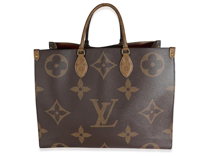 Louis Vuitton Reverse Monogram Canvas Onthego GM Brown Cloth  ref.1319348