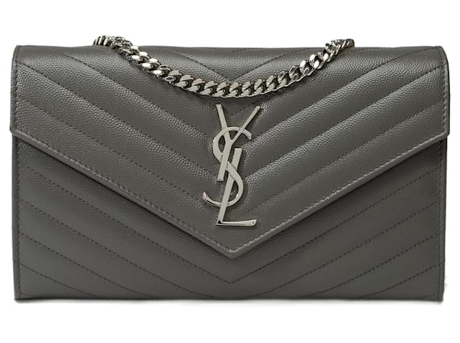 YVES SAINT LAURENT Bag in Gray Leather - 101812 Grey  ref.1319362