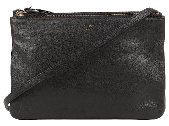 Céline Celine Large Trio bag in Black Leather  ref.1319434