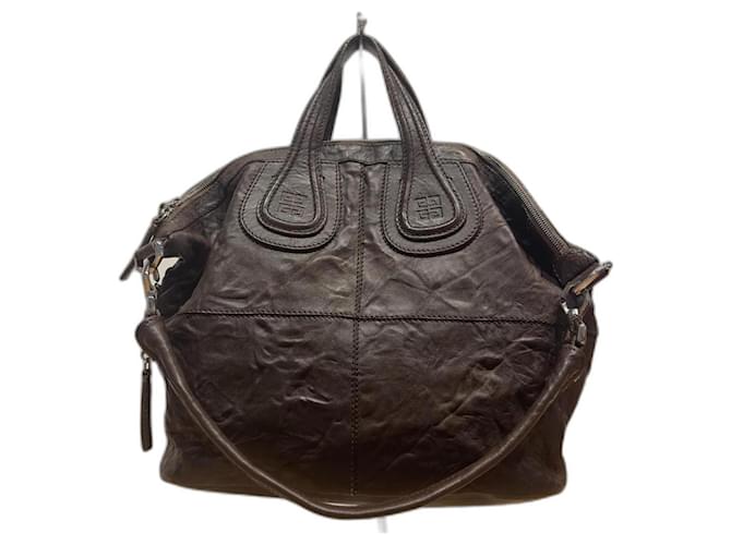 Givenchy Nightingale Brown Textured Leather Handbag  ref.1319444