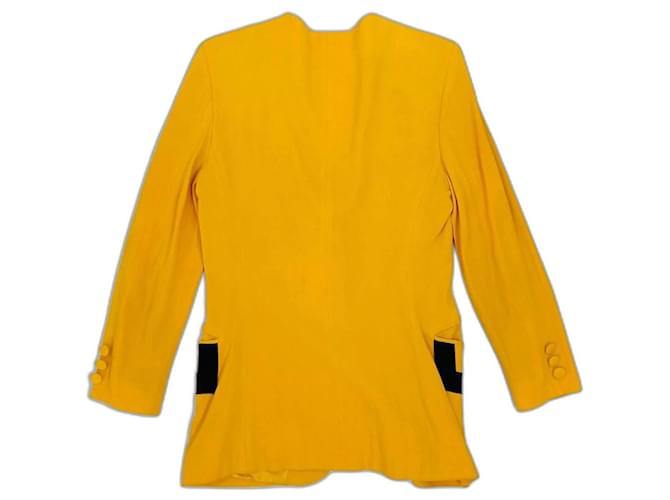 Moschino Cheap And Chic Yellow jacket Moschino vintage Viscose  ref.1319455