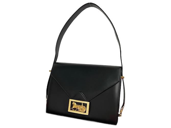 Céline Leather Carriage Flap Shoulder Bag  ref.1319488
