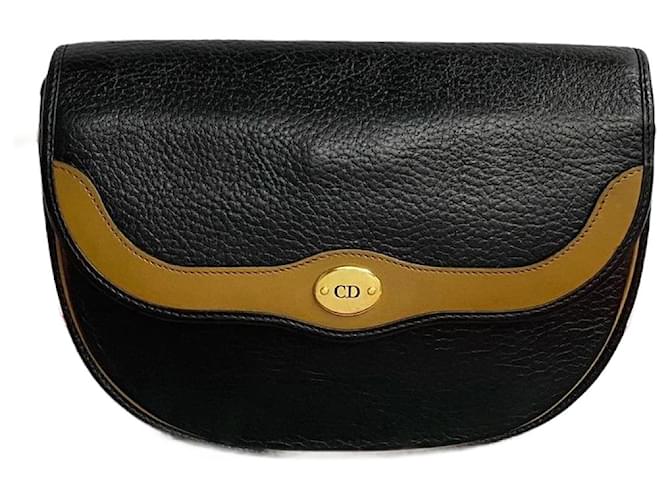 Dior Bolso bandolera de piel con logotipo Cuero  ref.1319501