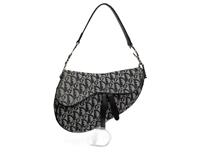 Dior Oblique Canvas Saddle Bag Cloth  ref.1319502