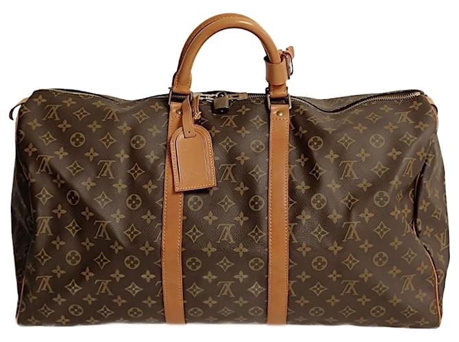 Louis Vuitton Keepall 55 Travel bag Brown Cloth  ref.1319512