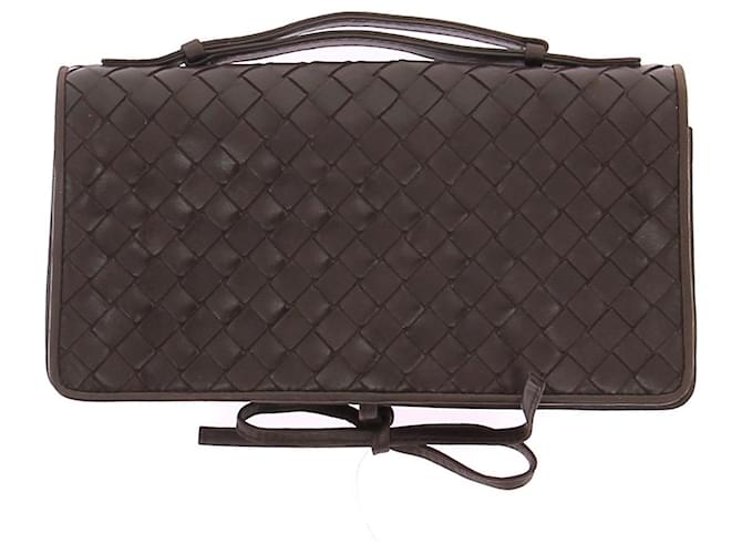 BOTTEGA VENETA  Clutch bags T.  leather Brown  ref.1319526