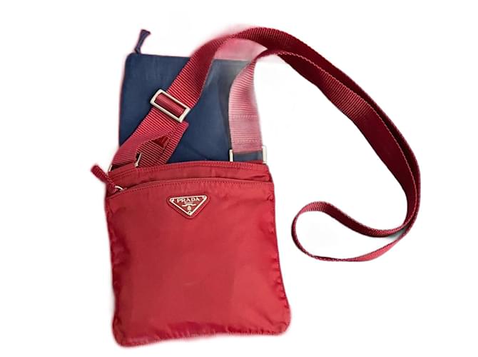 Prada Tessuto Vela Crossbody Bag Canvas Crossbody Bag in Good condition Cloth  ref.1319549