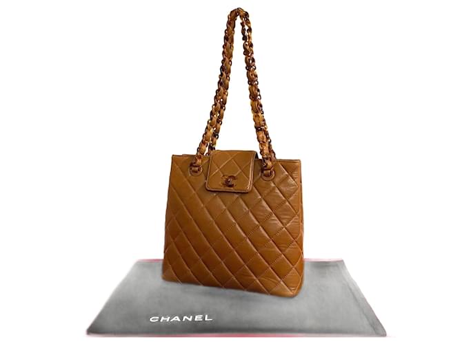 Chanel CC Chain Tote Bag Leather  ref.1319556