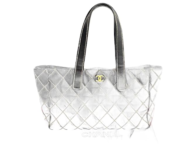 Chanel CC Wild Stitch Tote Bag aus Leder in sehr gutem Zustand  ref.1319566