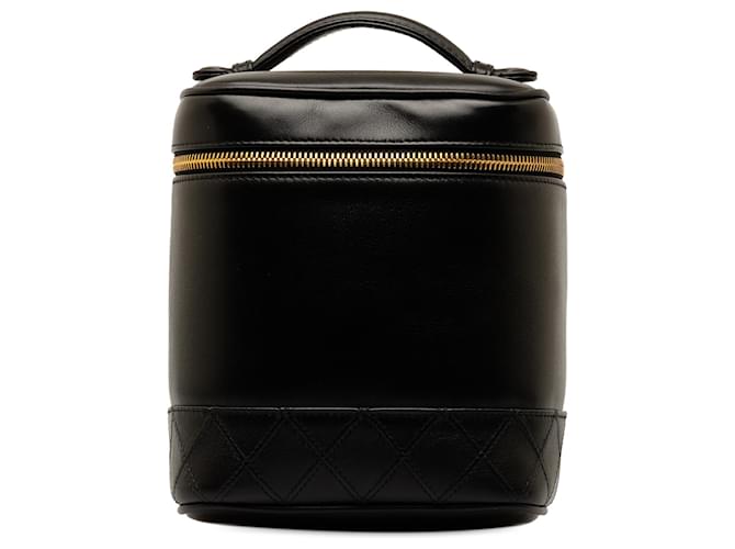 Chanel Black Lambskin Leather Vanity Bag  ref.1319632