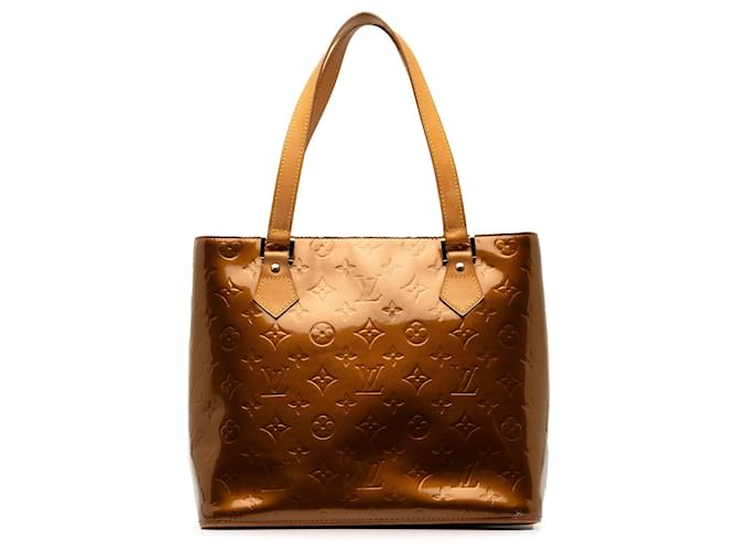 Louis Vuitton Brown Monogram Vernis Houston Bronze Leather Patent leather  ref.1319635