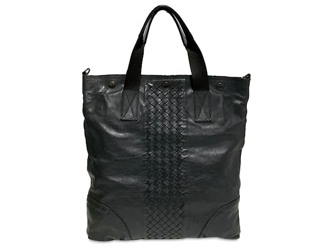 Bolso satchel negro intrecciato de Bottega Veneta Cuero Becerro  ref.1319654