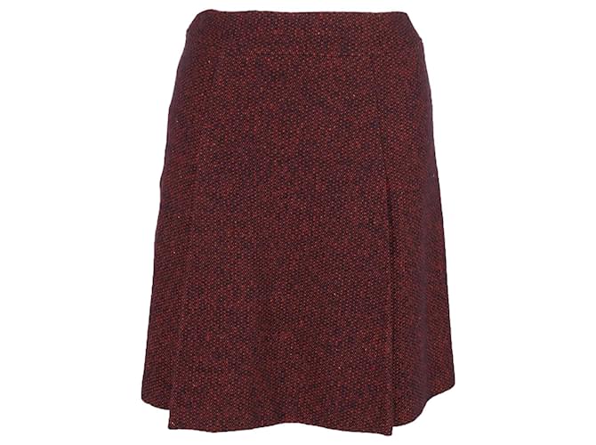 Apc A.P.C. Knee Length Skirt in Red Wool  ref.1319689