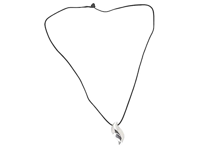 TIFFANY & CO. Drop Cord Necklace in Sterling Silver Silvery Metal  ref.1319737