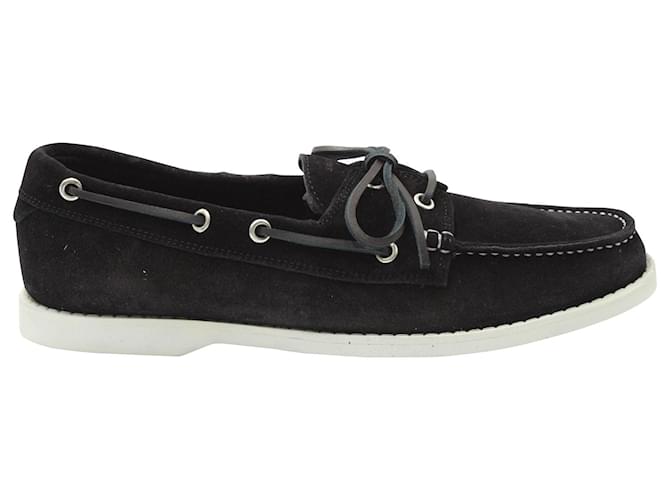 Sapatos de barco Saint Laurent em camurça preta Preto Suécia  ref.1319738