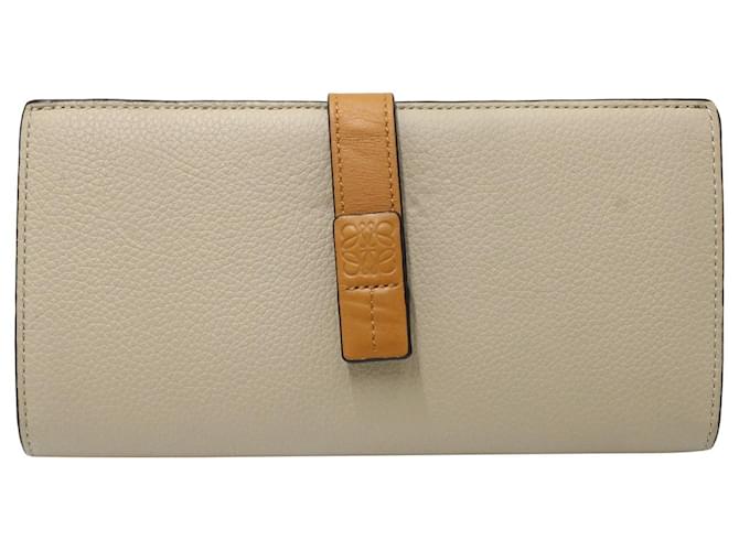 Loewe Small Vertical Wallet in Beige Soft Grained Calfskin Leather Brown  ref.1319741