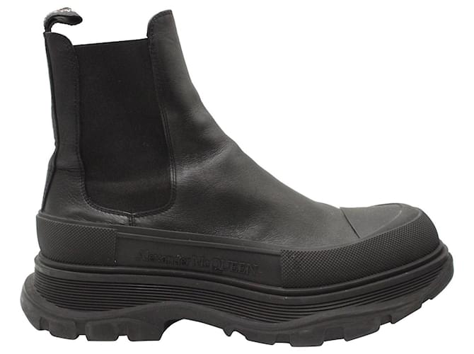 Alexander McQueen Tread Slick Chelsea Boots in Black Leather  ref.1319750