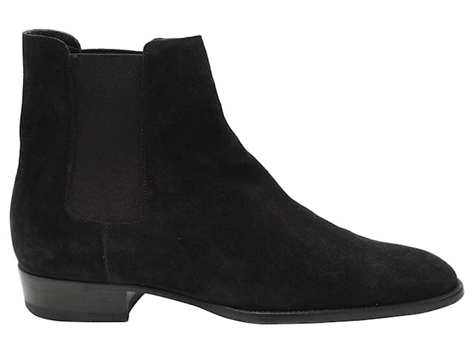 Saint Laurent Wyatt Chelsea Boots in Black Suede  ref.1319752
