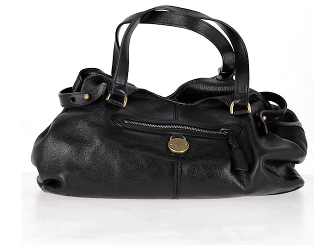 Mulberry Somerset Shoulder Tote Bag in Black Calfskin Leather Pony-style calfskin  ref.1319765
