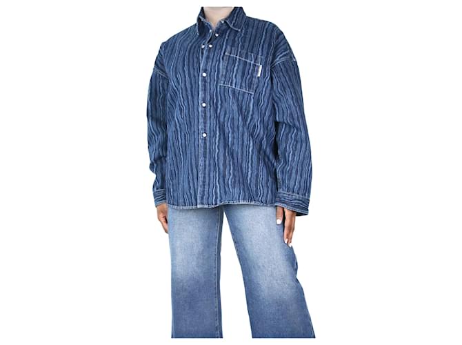 Marni Chemise en jean à rayures bleues - taille Coton  ref.1319826