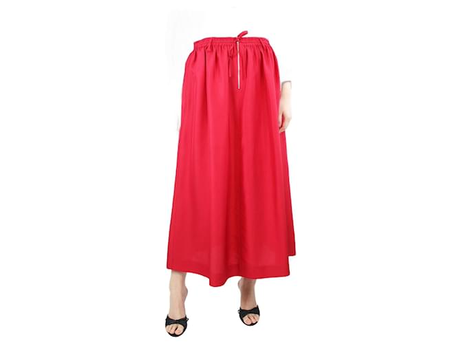 Joseph Red silk elasticated skirt - size UK 10  ref.1319832