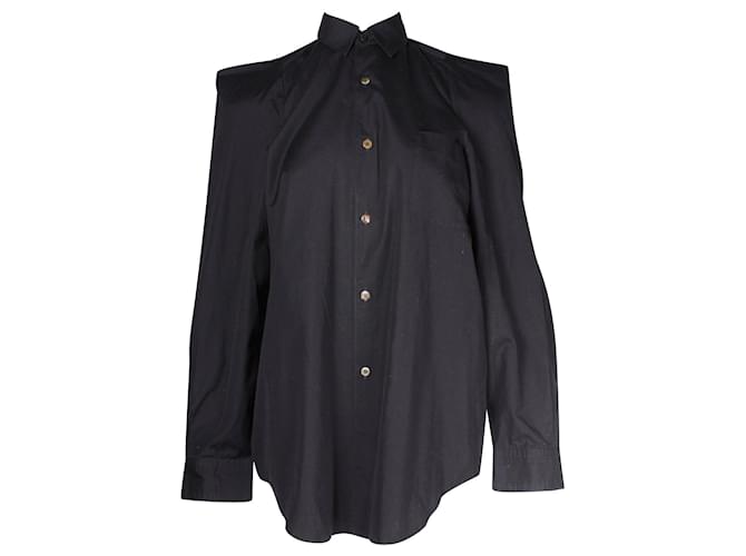 Comme Des Garcons Black Oversized Shoulder Shirt Cotton  ref.1319855
