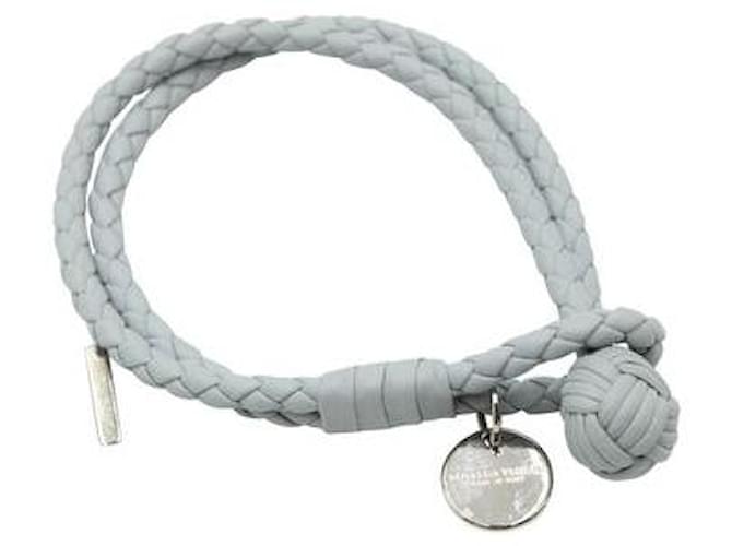 Bottega Veneta Blue Intrecciato lined Wrap Bracelet Leather  ref.1319892