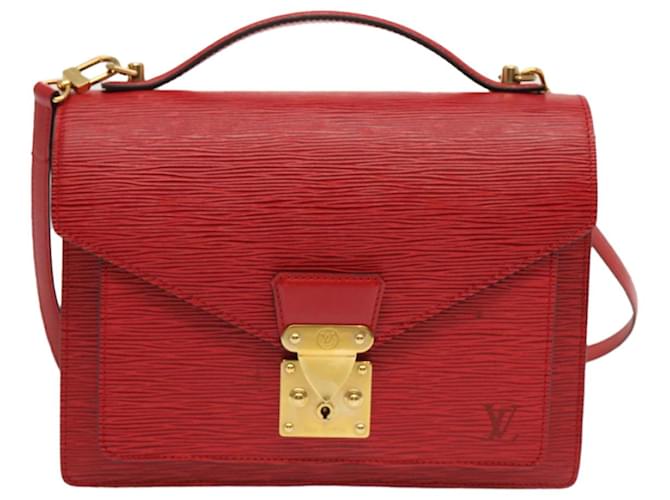 Louis Vuitton Monceau Rosso Pelle  ref.1319942