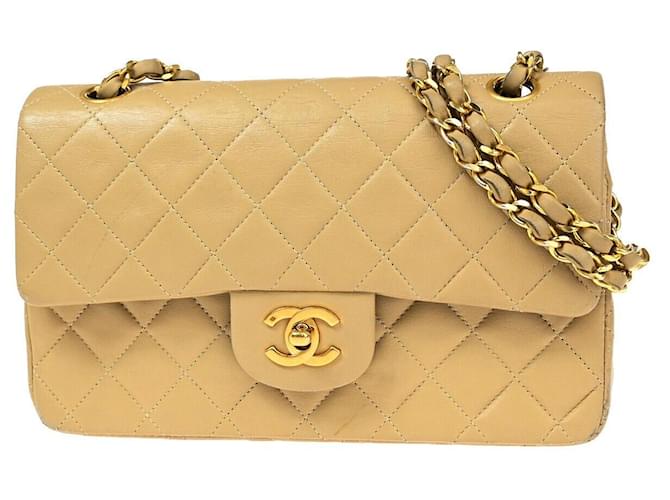 Chanel Timeless Beige Leather  ref.1320022