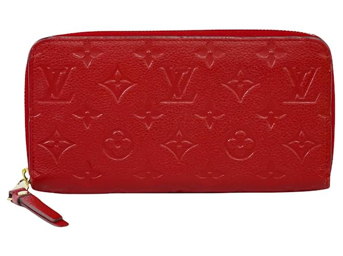 Louis Vuitton Zippy Geldbörse Rot Leder  ref.1320111
