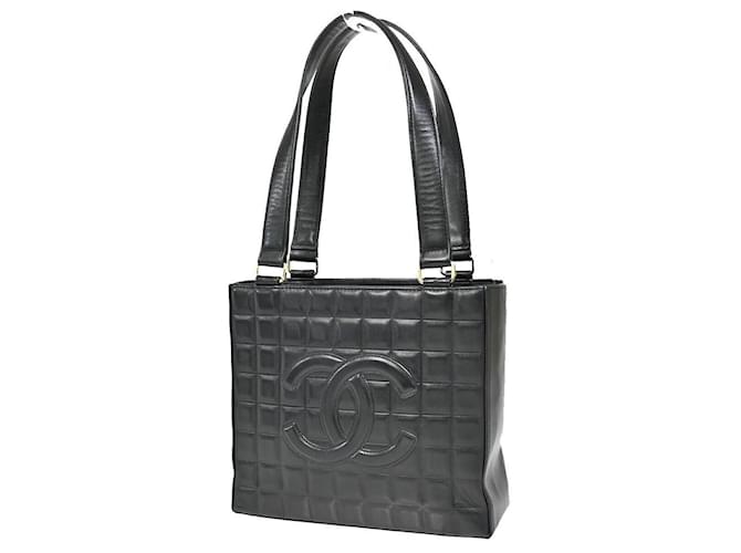 Timeless Chanel Chocolate bar Black Leather  ref.1320126