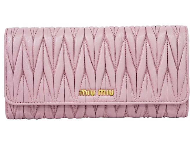 Miu Miu Matelassé Pink Leather  ref.1320154