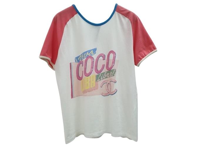 CHANEL Coco Cuba CC Haut T-shirt Coton Multicolore  ref.1320171